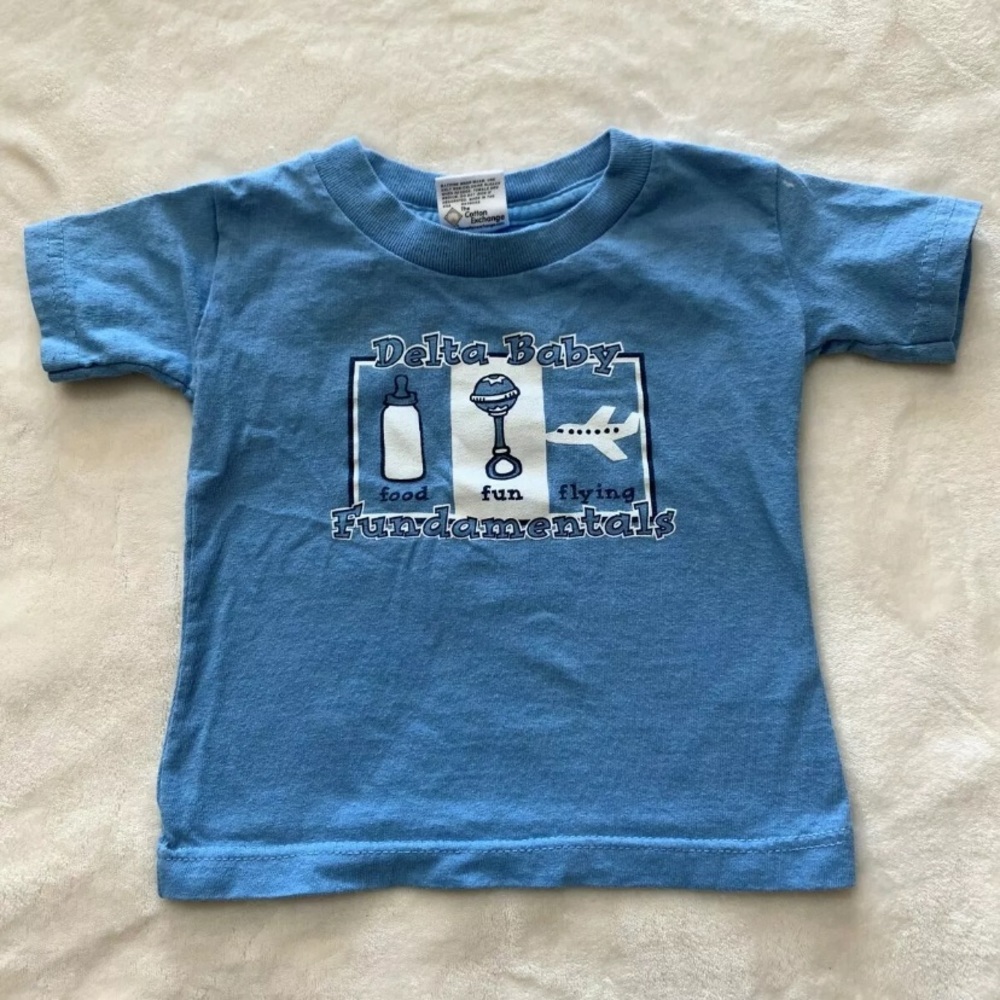 Delta Air Lines Baby T-shirt Food Fun Flying 18 mo